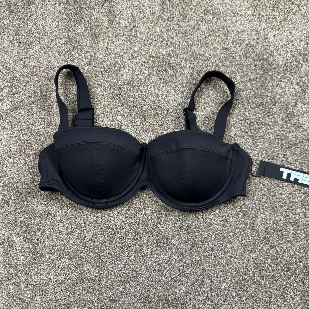 TA3 Bikini Swim Top - Bust Bra Swim Black Size Small D/DD Cup NWT Padded Push-up